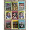 Image 1 : 1972 O Pee Chee (OPC). Lot of 9 different CFL Football Cards.