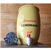 Image 1 : ceramic limonade lemonade container w/ spout and coaster set