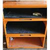 Image 1 : orange metal cabinet with 3 up sliding doors and HI-Vis vest - 36"x18"x42"H