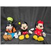 Image 1 : 3 stuffed disney characters.  7" -9" high