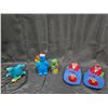 Image 1 : Sesame Street figurines with elmo slipppers