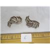 Image 3 : Old Sterling Silver Ear Rings 15.9 Grams