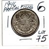 1946 PARTIAL FILLED 6 FIFTY CENT