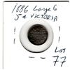 1886 LARGE 6 FIVE CENT VICTORIA
