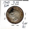 Image 2 : 1949 9 OVER 9 FIFTY CENT