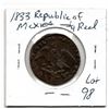 Image 2 : 1833 REPUBLIC OF MEXICO ¼ REAL