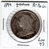 1899 BRITISH HALF CROWN STERLING SILVER