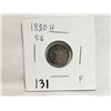 Image 1 : 1880H silver 5 cent  coin
