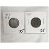 Image 1 : two silver 25 cents 1919, 35
