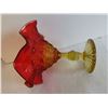 Image 5 : red and yellow candy dish on pedestal 6.5x6"