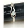 Image 2 : 10K white gold ring w/ opal stone - 1.4g