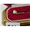 Image 3 : 10 gold ring w/ pearl inside old box - 2.2g