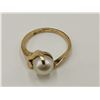 Image 5 : 10 gold ring w/ pearl inside old box - 2.2g