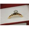 Image 2 : 14K gold ring w/ diamond - 1.9g
