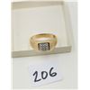 Image 1 : 10k men's gold ring w/ 9 diamonds - 3g