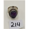 Image 1 : sterling silver ring w/ large amethyst