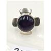 Image 3 : sterling silver ring w/ large amethyst
