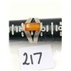 Image 2 : sterling silver ring w/ orange stone