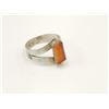 Image 3 : sterling silver ring w/ orange stone