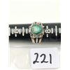 Image 2 : handmade sterling silver ring w/ green stone