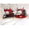 Image 1 : two red mini sewing machines