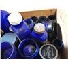 Image 3 : lot of blue glass jars and bottles