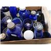 Image 4 : lot of blue glass jars and bottles