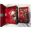 Image 2 : wooden jewelry box with contents