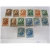 Image 1 : 14 Stamps 1863 Queen Victoria 1-50 Cents Used