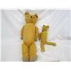 Image 2 : 2 Straw Filled Bears 20 inch Large One Smaller One Missing Arm