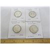 Image 1 : 4 Silver Quarters 1940,1941,1942,1943