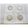 Image 1 : 4 Silver Quarters 1946,1947,1947,1949