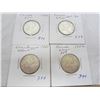 Image 1 : 4 Silver Quarters 1949,1950,1951,1952