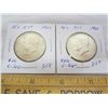 Image 1 : 2 Kennedy 1964 Silver Fifty Cent Pieces