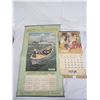 Image 1 : 2 Antique Calendars Bank of Toronto 1944 and Watkins 1960