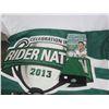 Image 1 : Lot of Saskatchewan Rough Riders Flag ,Toque, Sealed Box of Fantuz Flakes