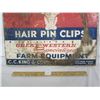 Image 3 : Vintage Great Western Hair Pin Clips Wooden Sign
