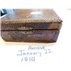 Image 5 : ANTIQUE JANUARY 22, 1914, WOOD BURNING WOOD ETCHED WOOD BOX