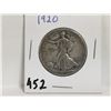 Image 1 : 1920 silver half dollar, walking liberty