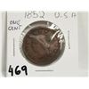 Image 1 : 1852 USA large 1 cent coin