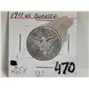 Image 1 : 1911 USA silver quarter