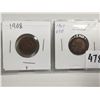 Image 2 : 4 USA 1 cent coins - 1908-1910