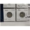 Image 3 : four USA silver dimes - 1941 and 1942