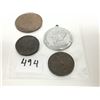 Image 1 : three Royalty tokens and one medallion