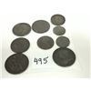 Image 2 : nine old British coins - penny, farthing