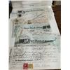 Image 1 : over 100 year old bank cheques lot