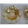 Image 2 : 2 Large Antique Amber Depression Glass Bowls