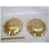 Image 3 : 2 Large Antique Amber Depression Glass Bowls