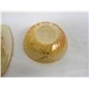 Image 9 : 2 Antique Pieces of Amber Depression Glass and 1 Small Carnival Glass Bowl
