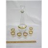 Image 1 : Vintage Glass Alcohol Decanter with 6 Glasses